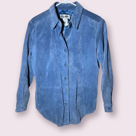 VTG blue leather Jacket - Picture 2 of 4